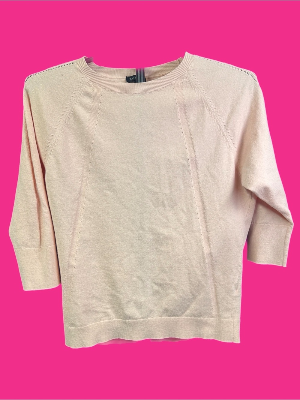 Talbots Light Pink Women's Knit Sweater - Classic Crewneck - SMALL